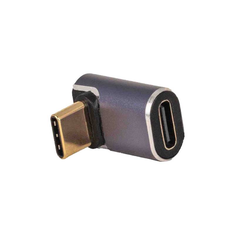 Right-angle USB-C adapter male to female 40 Gbps