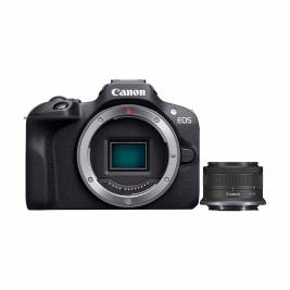 CANON R100 camera with its RF-S 18-45 MM lens