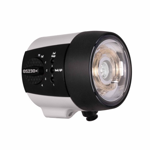 IKELITE DS230 TTL strobe front with modeling light