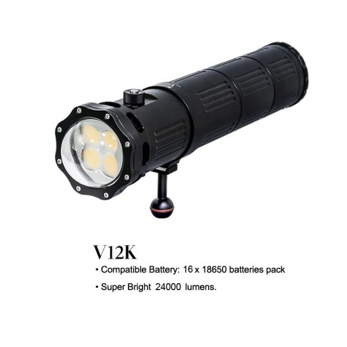 V12K video light 24 000 lumens Supe/Scubalamp SUPEV12K