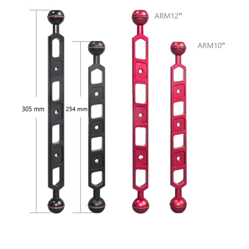 Aluminium ball arm 10-12" SUPE/SCUBALAMP SUPEARMS10-12